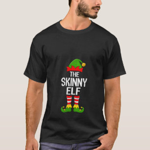 Dames Skinny Elf Kerstmis Matching Familie Elf Squ T-shirt