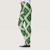 Dames smaragdgroene diamanten geometrische legging (Links)
