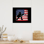 Dames Softball Catchers Gear Stuff Vlag Verenigde  Poster (Keuken)