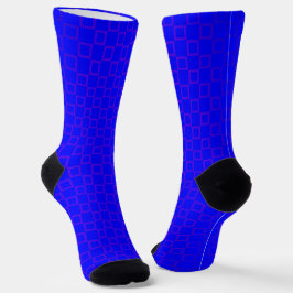 Dames sokken, Blauw Paarse klassieke design Sokken