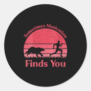 Dames Soms Vindt Motivatie Jou V-hals  Ronde Sticker