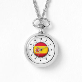 Dames Spanje vlag Wraparound Zilveren horloge