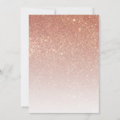 Dames Spel Nacht Roze Blush en Gouden Glitter Kaart (Achterkant)
