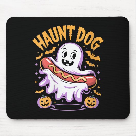 Dames spoken hond grappige spook hotdog Halloween Muismat (Voorkant)