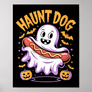 Dames spoken hond grappige spook hotdog Halloween Poster