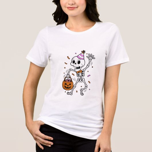 Dames spook Halloween ontwerp T-shirts (Voorkant)