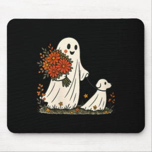 Dames spooky hond wandelen grap Halloween Muismat