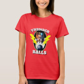 Dames sport bowling shirt THUNDER BALLS (Voorkant)