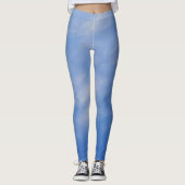 Dames Sportieve Chic Activewear Blauwe Hemel Leggings (Voorkant)