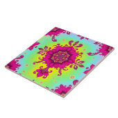 Dames Statement Roze Bloemen Chintz Tegel Tegeltje (Zijkant)