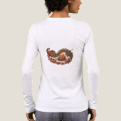 Dames Steampunk Fijne Thanksgiving T-shirt met lan (Achterkant)