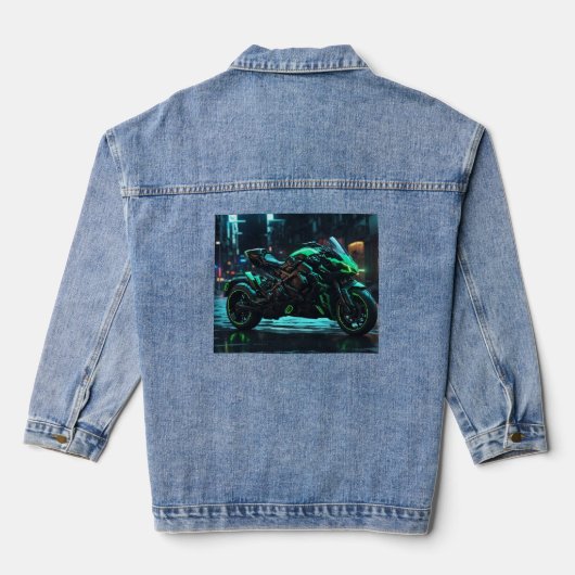 Dames stijlvolle denim modern jasje jacket (Achterkant)