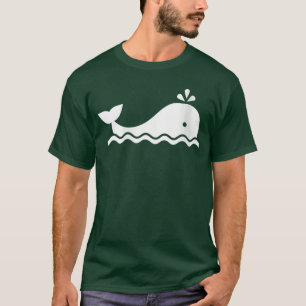 Dames stripverhaal walvis VNeck retro T-shirt
