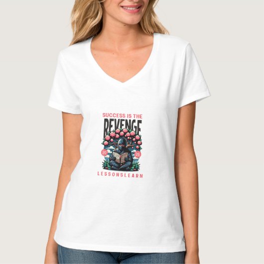 DAMES SUCCESS REvanche LESSEN LEREN V-HALS TEE T-shirt (Voorkant)