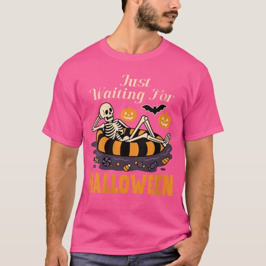 Dames Summerween Skelet Retro Zomer Halloween T-shirt (Voorkant)
