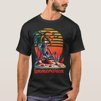 Dames Summerween Skelet Zomer Halloween Kleding T-shirt
