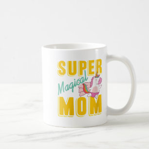 Dames Super Magische Moeder Regenboog Eenhoorn Hel Koffiemok