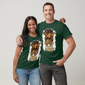 Dames Support Squad Afro Rommelige Knot Luipaard M T-shirt (Unisex)