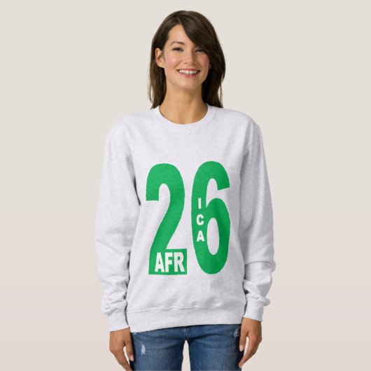 Dames sweatshirt as ONTWERP AFRIKA 26 (Voorkant volledig)