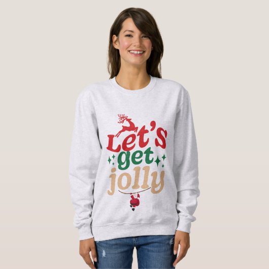 Dames Sweatshirt - Christmas Jolly (Voorkant volledig)