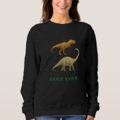 Dames sweatshirt - Ik hou van dinosauriërs (Voorkant)