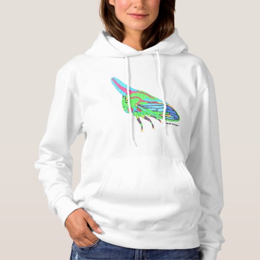 Dames sweatshirt met capuchon (wit) - Eikensprinkh (Voorkant)