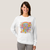 Dames sweatshirt met goede vibes (Voorkant volledig)