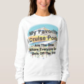 DAMES SWEATSHIRT - Mijn favoriete cruisehavens (Voorkant)