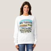 DAMES SWEATSHIRT - Mijn favoriete cruisehavens (Voorkant volledig)
