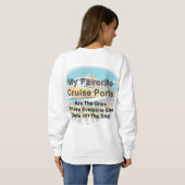 DAMES SWEATSHIRT - Mijn favoriete cruisehavens (Achterkant volledig)