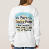 DAMES SWEATSHIRT - Mijn favoriete cruisehavens (Achterkant)