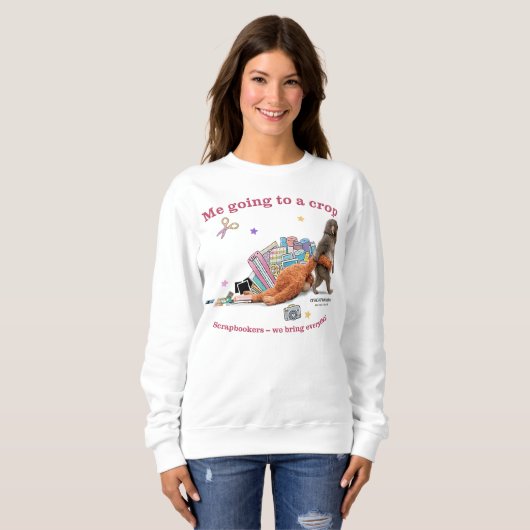 Dames sweatshirt Punch the Monkey (Voorkant volledig)