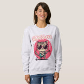 Dames Sweatshirt - Rock & Rawer Funny Kawaii Cat (Voorkant volledig)
