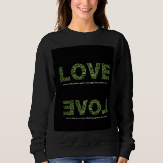 Dames sweatshirt - zwart met Love print