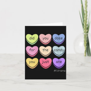Dames T1d Mama Valentijnsdag Hart Snoep Type 1 Kaart