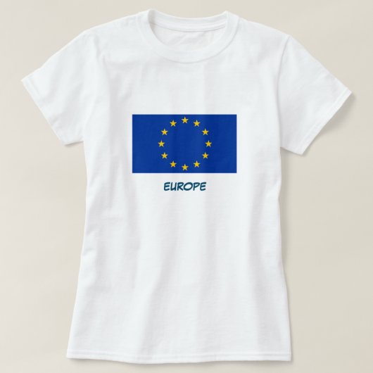 Dames T-Shirt Europa (Design voorkant)