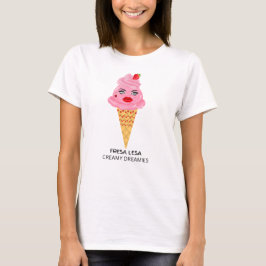 dames t-shirt Fresa Lesa aardbeien ijsje