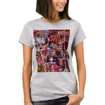 Dames T-shirt – Gefragmenteerde Puls