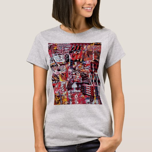 Dames T-shirt – Gefragmenteerde Puls (Voorkant)
