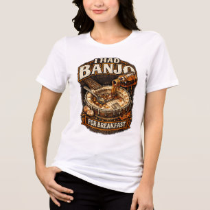 Dames T-shirt "Ik had Banjo als ontbijt"