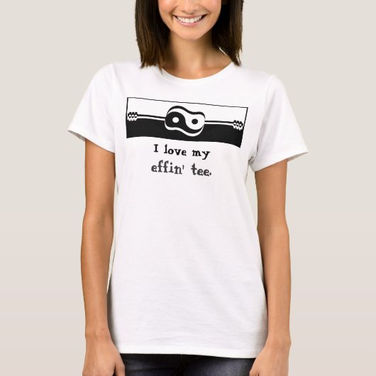 Dames T-shirt - Ik hou van mijn t-shirt. (Voorkant)