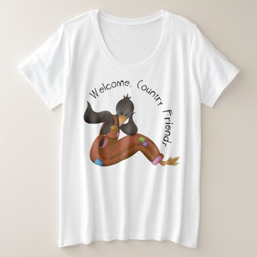 Dames T-shirt in grote maten, basis model (Design voorkant)