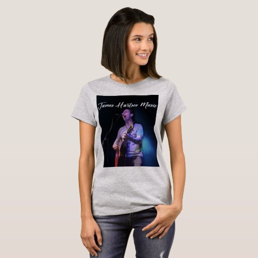 Dames T-shirt - James Hartsoe Muziek zingen (Voorkant volledig)