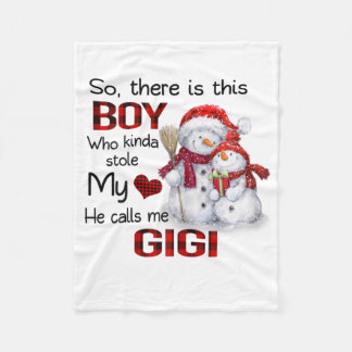Dames T-shirt Jongen Stole My Heart Hij noemt me G Fleece Deken