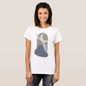 Dames T-shirt met 80s popartpatroon (Voorkant volledig)