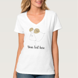 Dames T-shirt met aangepaste tekst en afbeelding