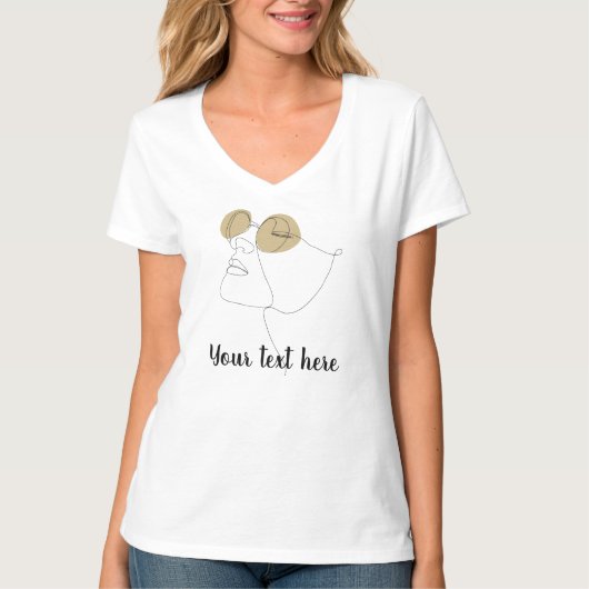 Dames T-shirt met aangepaste tekst en afbeelding (Voorkant)