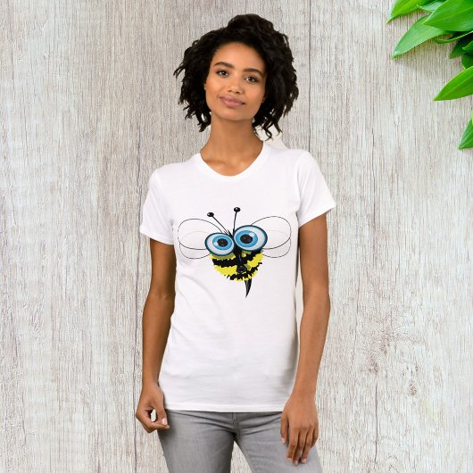 Dames T-shirt met Bij Met Grote Ogen