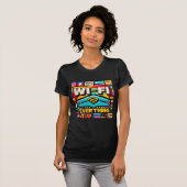 Dames T-shirt met een grappige inscriptie (Voorkant volledig)