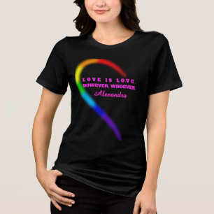 Dames T-shirt met eigen naam voor koppels - Linker